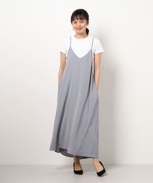 Samansa Mos2 blue(サマンサモスモスブルー)の「2WAYキャミワンピース(ワンピース・レディース・ブラック/カーキ/グレー・フリ-)」の9枚目の写真