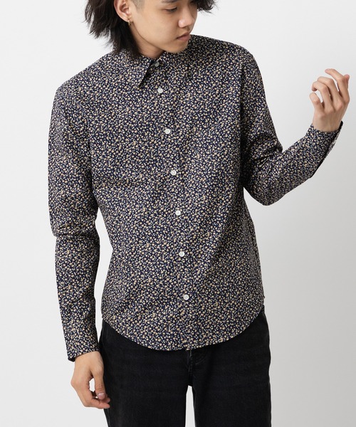 Peter England(ピーターイングランド)の「英国老舗ブランド 花柄シャツ 日本縫製 Peter England(シャツ/ブラウス・メンズ・ホワイト/ネイビー/ブルー/グリーン/ネイビー系/グレー/オフホワイト/ネイビー系1/ネイビー系2/ホワイト系その他/ベージュ/ネイビー系3/イエロー/ホワイト系その他2/グレー系その他/ブルー系その他2/エメラルド/イエロー系その他/グリーン系その他/ブルー系その他/ブルー系その他3/ブラック/ホワイト系その他5/ネイビー系4/ホワイト系/ホワイト系その他4/イエロー系その他2/クリーム/ブラック系その他/ホワイト系その他6/ホワイト系その他7/ホワイト系その他3/ダークネイビー・SMALL/LARGE/X-LARGE/MEDIUM)」の21枚目の写真