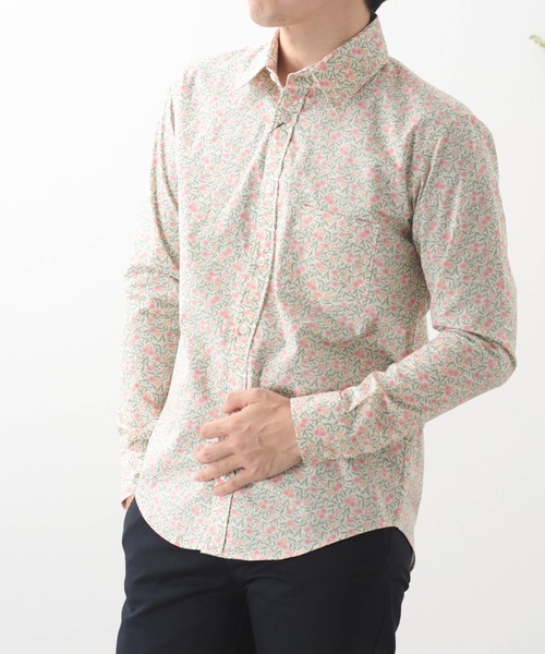 Peter England(ピーターイングランド)の「英国老舗ブランド 花柄シャツ 日本縫製 Peter England(シャツ/ブラウス・メンズ・ホワイト/ネイビー/ブルー/グリーン/ネイビー系/グレー/オフホワイト/ネイビー系1/ネイビー系2/ホワイト系その他/ベージュ/ネイビー系3/イエロー/ホワイト系その他2/グレー系その他/ブルー系その他2/エメラルド/イエロー系その他/グリーン系その他/ブルー系その他/ブルー系その他3/ブラック/ホワイト系その他5/ネイビー系4/ホワイト系/ホワイト系その他4/イエロー系その他2/クリーム/ブラック系その他/ホワイト系その他6/ホワイト系その他7/ホワイト系その他3/ダークネイビー・SMALL/LARGE/X-LARGE/MEDIUM)」の17枚目の写真