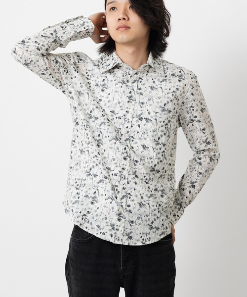 Peter England(ピーターイングランド)の「英国老舗ブランド 花柄シャツ 日本縫製 Peter England(シャツ/ブラウス・メンズ・ホワイト/ネイビー/ブルー/グリーン/ネイビー系/グレー/オフホワイト/ネイビー系1/ネイビー系2/ホワイト系その他/ベージュ/ネイビー系3/イエロー/ホワイト系その他2/グレー系その他/ブルー系その他2/エメラルド/イエロー系その他/グリーン系その他/ブルー系その他/ブルー系その他3/ブラック/ホワイト系その他5/ネイビー系4/ホワイト系/ホワイト系その他4/イエロー系その他2/クリーム/ブラック系その他/ホワイト系その他6/ホワイト系その他7/ホワイト系その他3/ダークネイビー・SMALL/LARGE/X-LARGE/MEDIUM)」の7枚目の写真