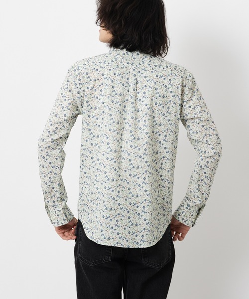 英国老舗ブランド 花柄シャツ 日本縫製 Peter England（シャツ