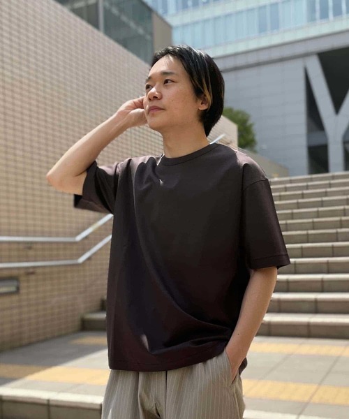 URBAN RESEARCH（アーバンリサーチ）の「シルケットポンチTシャツ（Tシャツ/カットソー・メンズ・ピンク系その他/グレー系その他/チャコールグレー/グリーン系その他/ラベンダー/ホワイト・MEDIUM/LARGE）」の7枚目の写真