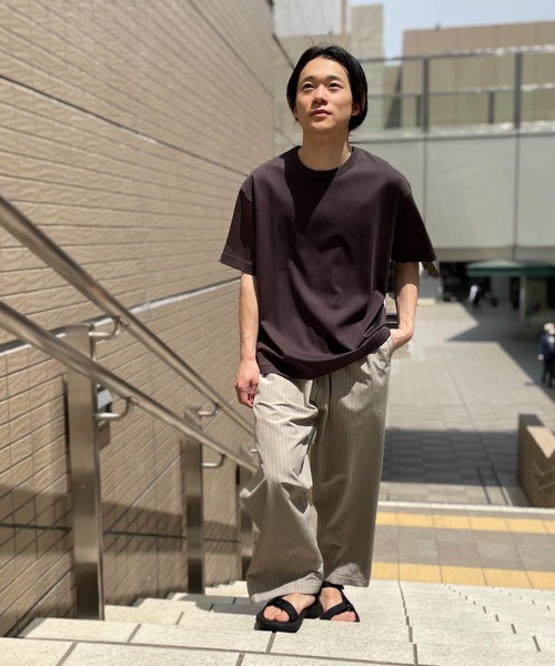 URBAN RESEARCH（アーバンリサーチ）の「シルケットポンチTシャツ（Tシャツ/カットソー・メンズ・ピンク系その他/グレー系その他/チャコールグレー/グリーン系その他/ラベンダー/ホワイト・MEDIUM/LARGE）」の8枚目の写真