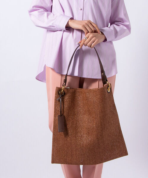 NOLLEY’S（ノーリーズ）の「パナマ調ワンショルダーバッグ（ショルダーバッグ・レディース・キャメル/ブラック/ブラウン・FREE）」の3枚目の写真