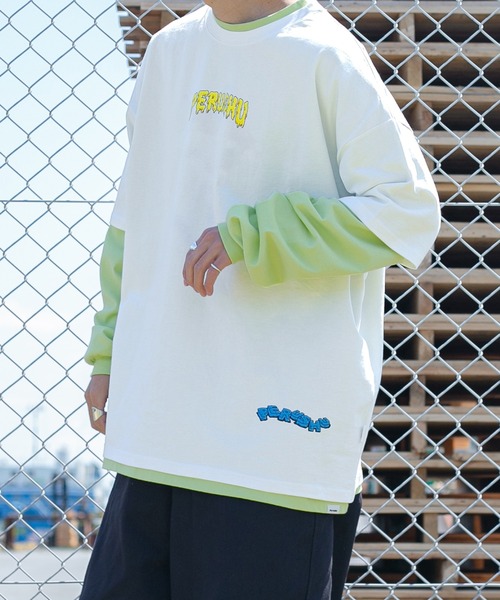 Perushu(ペルーシュ)の「PerushuアソートプリントTシャツ(Tシャツ/カットソー・メンズ・ホワイト/チャコールグレー/ブラック/レッド/オフホワイト・MEDIUM/LARGE)」の11枚目の写真