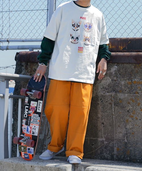 Perushu(ペルーシュ)の「PerushuアソートプリントTシャツ(Tシャツ/カットソー・メンズ・ホワイト/チャコールグレー/ブラック/レッド/オフホワイト・MEDIUM/LARGE)」の16枚目の写真