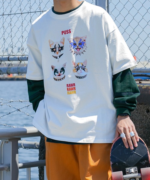 Perushu(ペルーシュ)の「PerushuアソートプリントTシャツ(Tシャツ/カットソー・メンズ・ホワイト/チャコールグレー/ブラック/レッド/オフホワイト・MEDIUM/LARGE)」の20枚目の写真