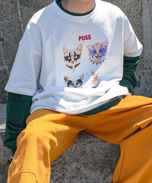 Perushu(ペルーシュ)の「PerushuアソートプリントTシャツ(Tシャツ/カットソー・メンズ・ホワイト/チャコールグレー/ブラック/レッド/オフホワイト・MEDIUM/LARGE)」の21枚目の写真