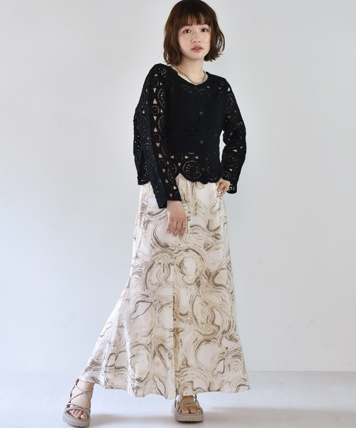 RETRO GIRL（レトロガール）の「クロシェカーデ（カーディガン/ボレロ・レディース・ライトグリーン/オフホワイト/ブラック・FREE）」の9枚目の写真