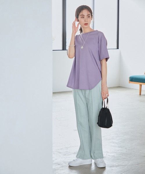 ROPE'（ロペ）の「【洗える】スラブストレッチセミフレアパンツ（その他パンツ・レディース・ライトグレー/ベージュ/ピンク/ブルー系その他4・40/38/36/34）」の9枚目の写真