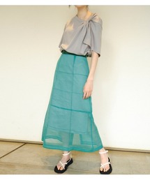 LE CIEL BLEU | Organza Maxi Skirt(スカート)