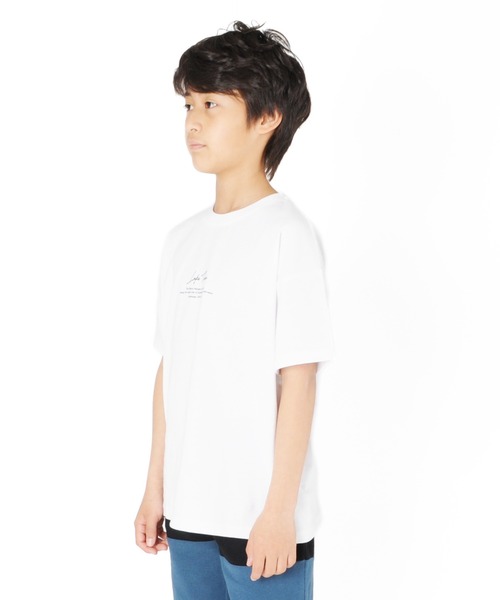 GLAZOS（グラソス）の「ＯＥ天竺・接触冷感ドロップショルダーバックフォト半袖Tシャツ（Tシャツ/カットソー・キッズ・ホワイト/チャコールグレー/ライトピンク・130cm/140cm/150cm/160cm/170cm）」の7枚目の写真