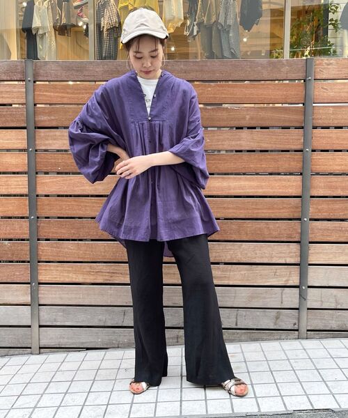 fredy emue（フレディエミュ）の「綿シフォンボリュームブラウス（シャツ/ブラウス・レディース・パープル/オフホワイト/ピンク/イエロー系その他・38）」の17枚目の写真