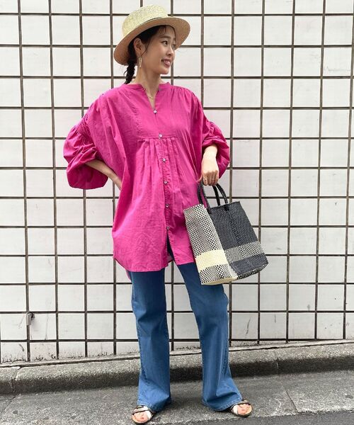 fredy emue（フレディエミュ）の「綿シフォンボリュームブラウス（シャツ/ブラウス・レディース・パープル/オフホワイト/ピンク/イエロー系その他・38）」の21枚目の写真