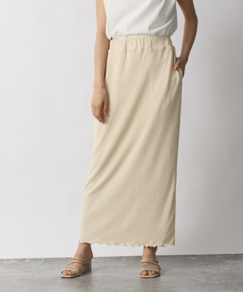 LOWRYS FARM（ローリーズファーム）の「ヨウリュウカットイージースカート 　950183（スカート・レディース・アイボリー/ブラック/ダークブラウン/グリーン/パープル・FREE）」の7枚目の写真