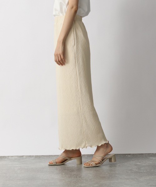 LOWRYS FARM（ローリーズファーム）の「ヨウリュウカットイージースカート 　950183（スカート・レディース・アイボリー/ブラック/ダークブラウン/グリーン/パープル・FREE）」の10枚目の写真