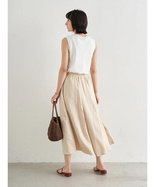 earth music&ecology(アースミュージックアンドエコロジー)の「【WEB限定】ギャザーフレアスカート *(スカート・レディース・ブラック/ベージュ/ブラウン/ブルー/グリーン/アイボリー・FREE)」の17枚目の写真