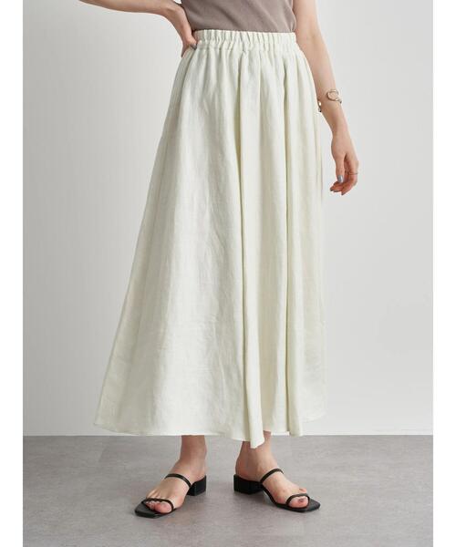 earth music&ecology(アースミュージックアンドエコロジー)の「【WEB限定】ギャザーフレアスカート *(スカート・レディース・ブラック/ベージュ/ブラウン/ブルー/グリーン/アイボリー・FREE)」の19枚目の写真