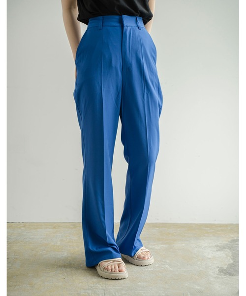 Lull（ルル）の「【Lull / ルル】センタープレスフレアパンツ（その他パンツ・レディース・ブラック/レッド/ブルー/グリーン/グリーン系その他/サックスブルー/パープル/イエロー・M）」の5枚目の写真