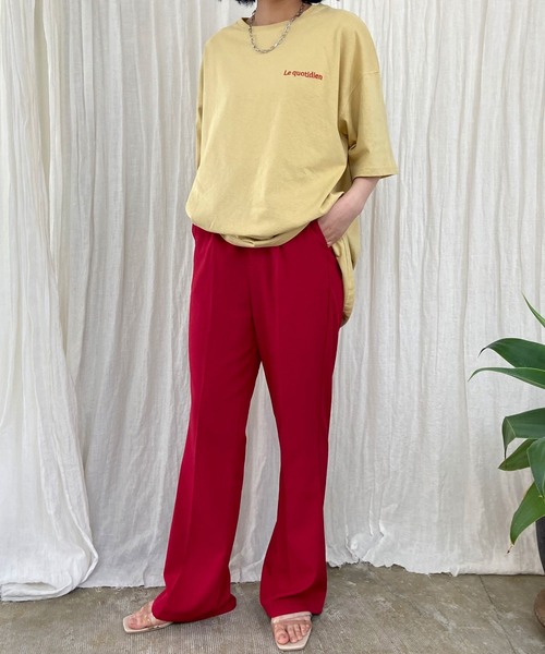 Lull（ルル）の「【Lull / ルル】センタープレスフレアパンツ（その他パンツ・レディース・ブラック/レッド/ブルー/グリーン/グリーン系その他/サックスブルー/パープル/イエロー・M）」の13枚目の写真