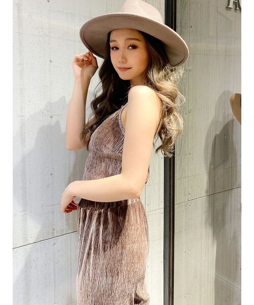 GYDA（ジェイダ）の「プリーツベロアビスチェ（キャミソール・レディース・ライトグレー/ブラウン/その他1・FREE）」の8枚目の写真