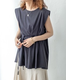 mystic | タックフレアノースリTシャツ(Tシャツ/カットソー)