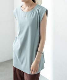 mystic | タックフレアノースリTシャツ(Tシャツ/カットソー)