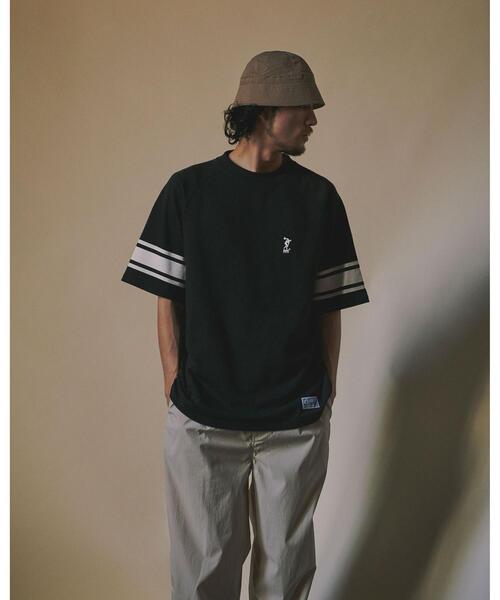 DISCUS(ディスカス)の「<DISCUS × monkey time> FOOTBALL TEE/フットボールTシャツ(Tシャツ/カットソー・メンズ・ブラック/ケリー・SMALL/LARGE/MEDIUM)」の3枚目の写真