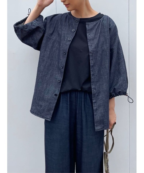 BEARDSLEY（ビアズリー）の「袖ぷっくりデニムブラウス（シャツ/ブラウス・レディース・インディゴブルー・FREE）」の14枚目の写真