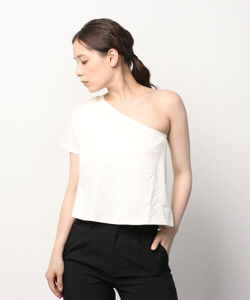 tシャツ JURI×SEAGREEN(シーグリーン) カップinワンショルダーTOPS レディース JURI×Seagreen カップinワンショルダーTOPS（SEAGREEN）｜TATRAS
