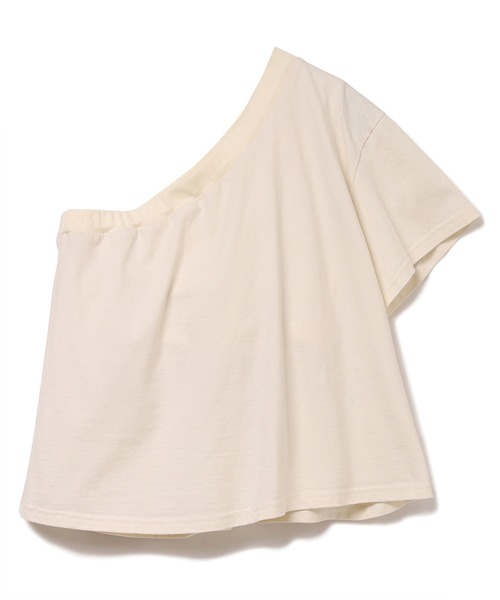 SEAGREEN(シーグリーン)の「JURI×Seagreen(シーグリーン) カップinワンショルダーTOPS(Tシャツ/カットソー・レディース・ホワイト/サックスブルー・1/2)」の7枚目の写真