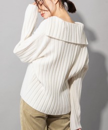 Munich | エキストラファインメリノウールリブニット　スキッパーカラープルオーバー(ニット/セーター)