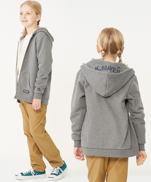 KRIFF MAYER Kid's Collection(クリフメイヤーキッズコレクション)の「クリフパーカー(パーカー・キッズ・グレー/カーキ/ワインレッド/ブルーグリーン/チャコール・120/130/140/150/160/170)」の6枚目の写真