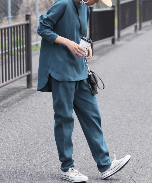 antiqua（アンティカ）の「万能すぎる。オーガニックコットンルームウェア（ルームウェア/パジャマ・レディース・ベージュ/ネイビー/カーキ/ダークグレー・FREE）」の19枚目の写真