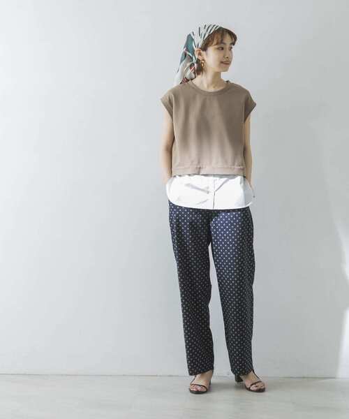 URBAN RESEARCH（アーバンリサーチ）の「小紋柄ギャザーイージーパンツ（その他パンツ・レディース・ネイビー/ブラウン・FREE）」の16枚目の写真