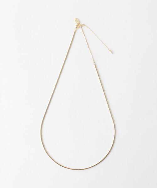 green label relaxing（グリーンレーベルリラクシング）の「スネークチェーン スライド ネックレス（ネックレス・レディース・ゴールド/シルバー・FREE）」の3枚目の写真