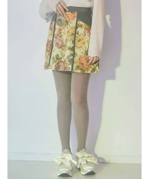 merry jenny（メリージェニー）の「ジャガードキリカエミニスカート（スカート・レディース・カーキ/ボルドー・FREE）」の21枚目の写真