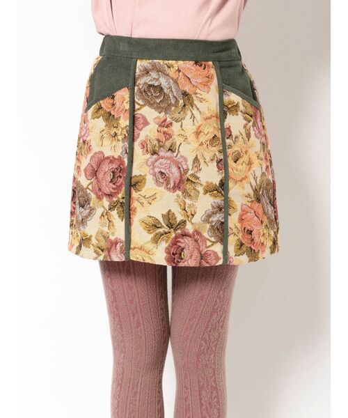 merry jenny（メリージェニー）の「ジャガードキリカエミニスカート（スカート・レディース・カーキ/ボルドー・FREE）」の14枚目の写真