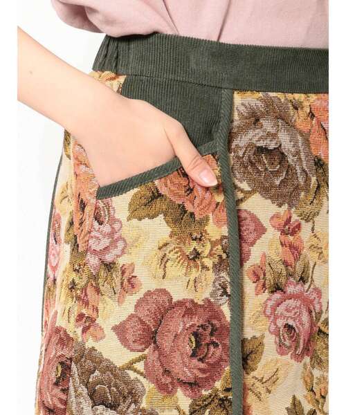 merry jenny（メリージェニー）の「ジャガードキリカエミニスカート（スカート・レディース・カーキ/ボルドー・FREE）」の22枚目の写真