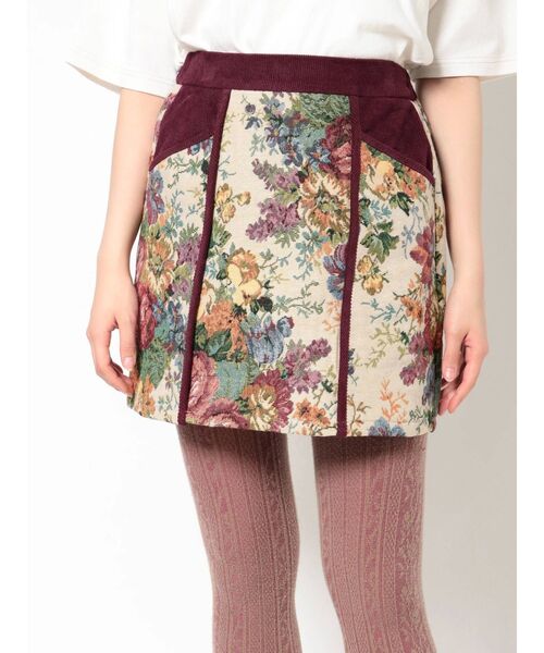 merry jenny（メリージェニー）の「ジャガードキリカエミニスカート（スカート・レディース・カーキ/ボルドー・FREE）」の18枚目の写真
