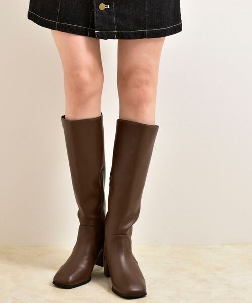 MAJESTIC LEGON（マジェスティックレゴン）の「美脚ロングブーツ（ブーツ・レディース・ブラック/ブラウン・MEDIUM/LARGE）」の8枚目の写真