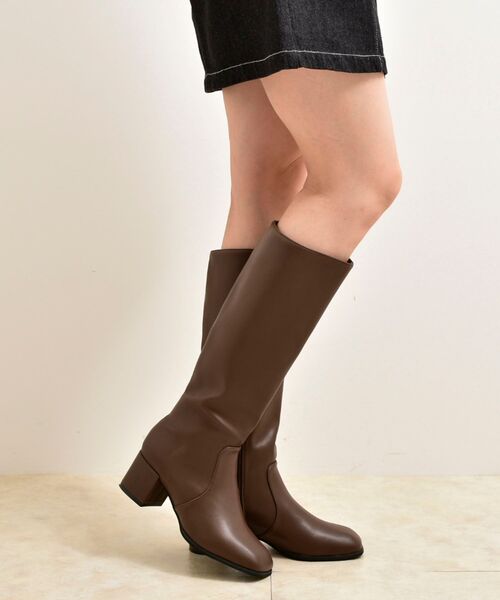 MAJESTIC LEGON（マジェスティックレゴン）の「美脚ロングブーツ（ブーツ・レディース・ブラック/ブラウン・MEDIUM/LARGE）」の9枚目の写真