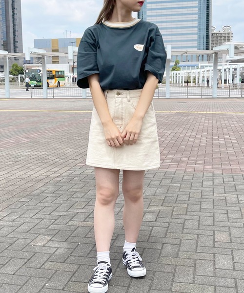 apres jour(アプレジュール)の「配色リブTシャツ【ZOZOTOWN限定アイテム】(Tシャツ/カットソー・レディース・ダークグリーン/アイボリー/ダークブルー・X-LARGE/フリー)」の19枚目の写真