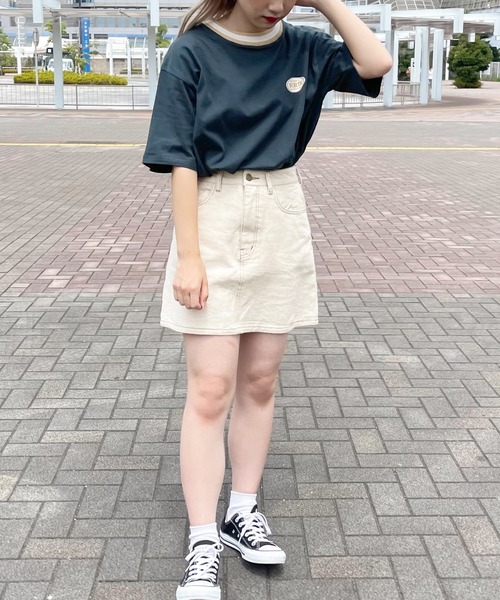 apres jour(アプレジュール)の「配色リブTシャツ【ZOZOTOWN限定アイテム】(Tシャツ/カットソー・レディース・ダークグリーン/アイボリー/ダークブルー・X-LARGE/フリー)」の22枚目の写真