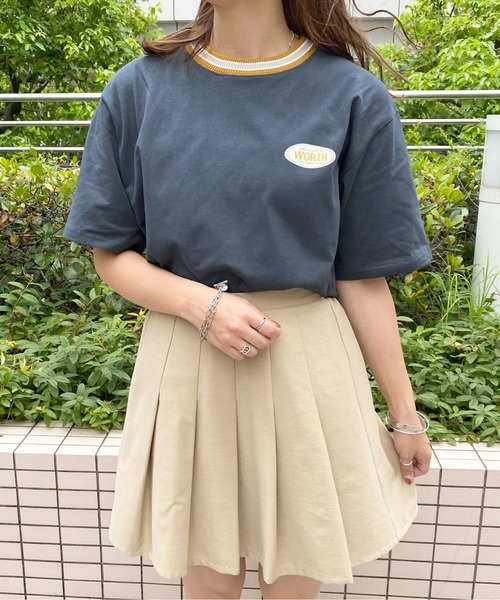 apres jour(アプレジュール)の「配色リブTシャツ【ZOZOTOWN限定アイテム】(Tシャツ/カットソー・レディース・ダークグリーン/アイボリー/ダークブルー・X-LARGE/フリー)」の9枚目の写真
