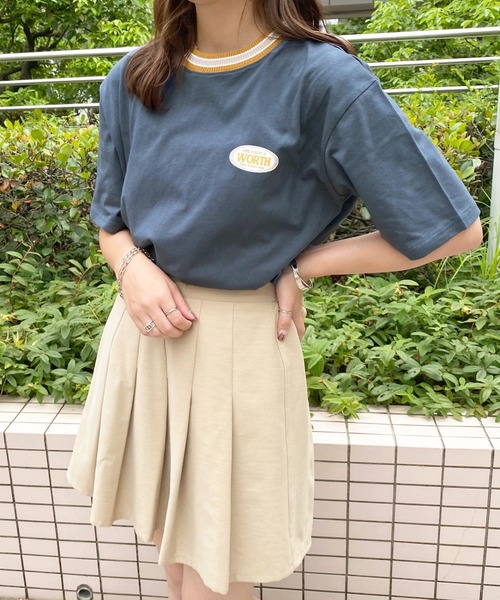 apres jour(アプレジュール)の「配色リブTシャツ【ZOZOTOWN限定アイテム】(Tシャツ/カットソー・レディース・ダークグリーン/アイボリー/ダークブルー・X-LARGE/フリー)」の12枚目の写真