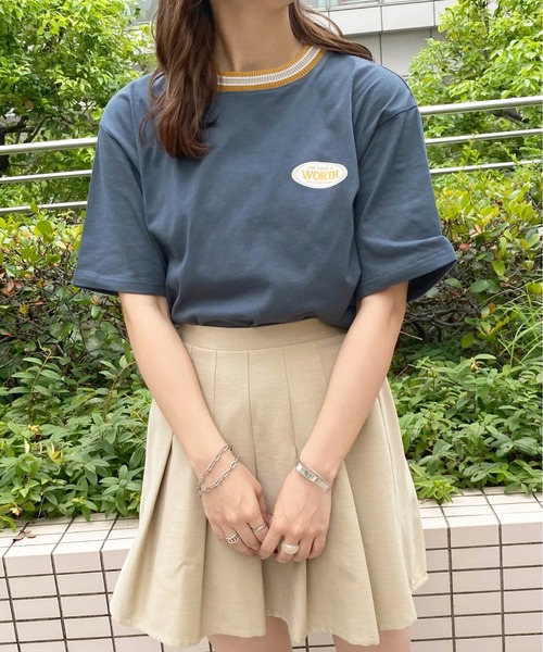 apres jour(アプレジュール)の「配色リブTシャツ【ZOZOTOWN限定アイテム】(Tシャツ/カットソー・レディース・ダークグリーン/アイボリー/ダークブルー・X-LARGE/フリー)」の16枚目の写真