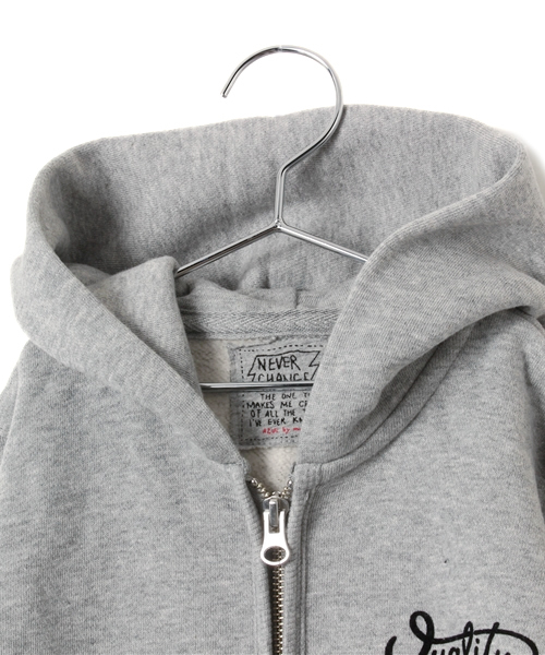 AZUL by moussy(アズールバイマウジー)の「バックWアロー裏起毛ZIPパーカー(パーカー・キッズ・インディゴブルー/トップグレー・100/120/110/150/140/130)」の7枚目の写真