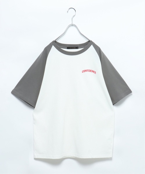 VENCEEXCHANGE（ヴァンスエクスチェンジ）の「CONFIDENCE ラグランTシャツ（Tシャツ/カットソー・レディース・ブラック/クリアグリーン/ライトベージュ・M）」の4枚目の写真