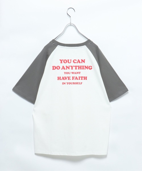 VENCEEXCHANGE（ヴァンスエクスチェンジ）の「CONFIDENCE ラグランTシャツ（Tシャツ/カットソー・レディース・ブラック/クリアグリーン/ライトベージュ・M）」の5枚目の写真